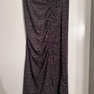 Pinkblush Black and White Floral High Low Skirt (maternity)